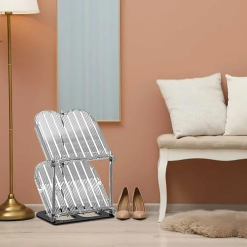 Image of Cortina Shoe Rack Vertical Shoes Racks for Entryway Corner Shoe Storage Organizer for Small Spaces Transparently Tall Slim Shoe Shelf for Front Door Entrance Living Room - 2 Layer