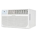 Keystone 8,000 BTU 115V Wall Mounted Air Conditioner with Supplemental Heat and Dehumidifier Function, Quiet Wall AC with Remote Control for Small and Medium Sized Rooms up to 350 Sq.Ft.