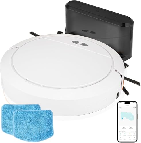 La mejor comparación de Aspiradora Robot Koblenz disponible en línea. 42 CAILESER Robot Aspiradora y Trapeador 3 en 1, Aspiradora Robot con Tanque de Agua, Barredora Robot Ultradelgado, Carga Automática, Succión de 4000Pa, para Cabello, Pelo de...