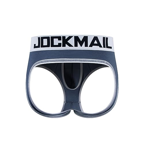 JOCKMAIL 2PCS/Pack Mens Open Back Briefs Bottomless Underwear Low Waist Mens Assless Men's Backless Briefs2