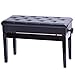 Jianghuayunchuanri Taboret fortepianowy, klawiatura, ławka do siedzenia, podwójny taboret z regałem na książki, lifting pianino, taboret z litego drewna, stołek, bęben na gitarę, organy (kolor: czarny, wymiary: 80 x 35 x 45 cm)