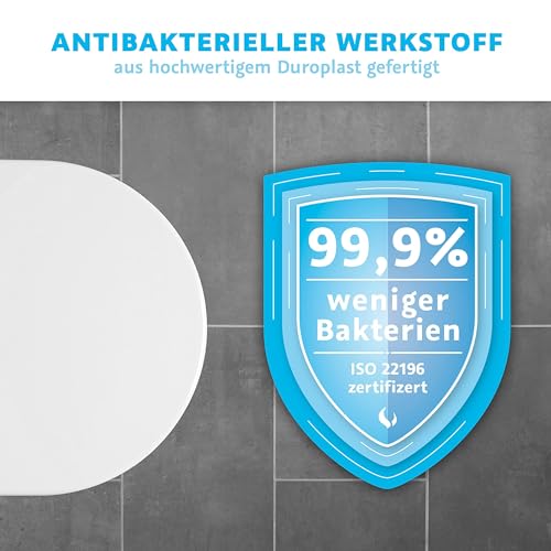 Bullseat Toilettendeckel D-Form – WC Sitz mit Softclose, abnehmbar | Klobrille aus Urea-Duroplast, antibakteriell & UV-beständig… – Ansicht 5