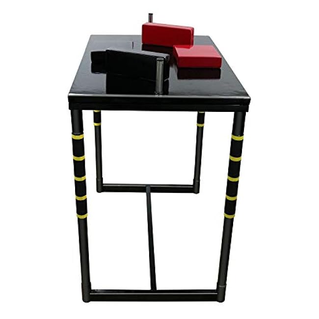 INNOLIFE Standard Arm Wrestling Battle Table with Red Strap,Professional Wrist Strength Training Support Plate