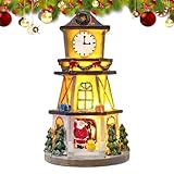 Photo Gallery light up christmas village, decorative clock tower, 4.53x2.56 inches illuminated holiday ornament, festive home accent, ideal for event planners, window seasonal decorators, interior designers Photo Gallery light up christmas village, decorative clock tower, 4.53x2.56 inches illuminated holiday ornament, festive home accent, ideal for event planners, window seasonal decorators, interior designers