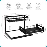 REALINN Under Sink Organizer, Pull Out Cabinet Storage 2 Tier Slide Out Sink Shelf, Kitchen Organizers and Storage, Black, 1 Pack - Image 2