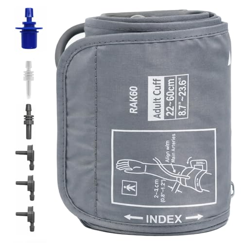 Extra Large Cuff for Omron Blood Pressure Monitors XL BP Machine Arm Strap for 22-60CM Big Upper Arm with 6 Universal Interface Compatible Most Home Use Digital Blood Pressure Monitor
