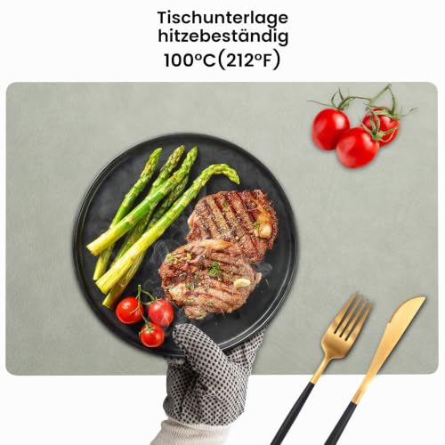YIHELU Tischset Abwaschbar & Untersetzer, Doppelseitige Platzsets 4er Set – Ansicht 6