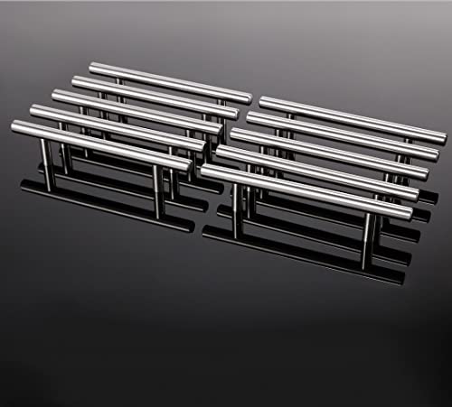 SAMNATE Premium 10 Pack with 4screws Cabinet Handles - 128mm Stylish Kitchen Cupboard & Wardrobe Door Handles - Perfect for Kitchen Furniture & Home Furniture - Durable Kitchen Handles Set - 8