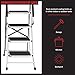 4 Step Ladder Folding Step Stool Ladder for Adults with Handrails and Tool Bag - 330lb Capacity Nonslip Steel Frame Stepping Stool - Foldable Ladders for Home Repair, Kitchen or Bedroom by Stalwart