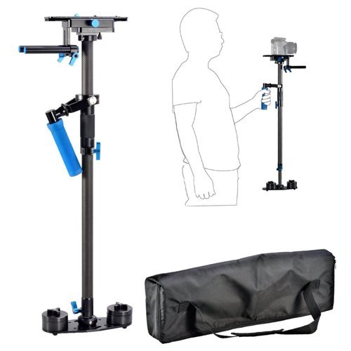 Morros Carbon Fiber Camera Video Stabilizer with min length 70cm and max length 120cm with quick release for DSLR and Video Cameras