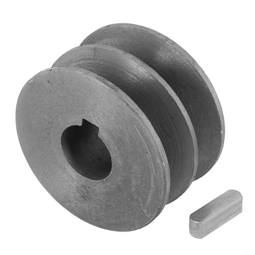 Zilimontt Gusseisen-Doppelrillen-Riemenscheibe, Keilriemenscheibe, Gusseisen-V-Riemenscheibe, für Motor, Elektrowerkzeug-Zubehör (58 x 30 x 19 mm)
