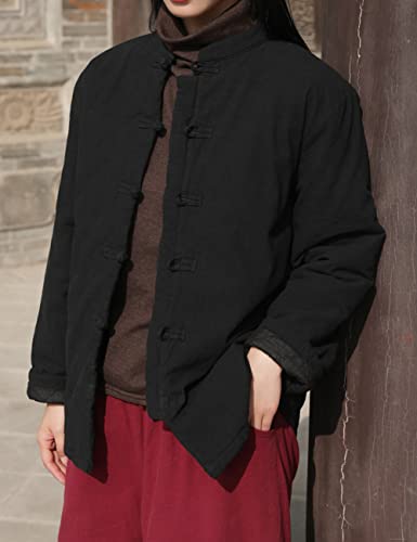 NFYM Women's Lighweight Cotton Padded Coats Cotton Linen Chinese Tang Suit Style Morning Exercise Tai Chi Jackets4