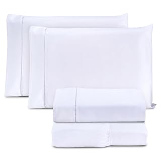 Jogo de Cama Casal Padrão Percal 400 Fios Ponto Palito 4 Peças Branco