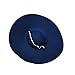 WITHMOONS Straw Hats for Women Floppy Sun Navy Blue Hats Beach Wide Brim Oversized UPF 50 with Strap Summer Roll Up SZ90045 (Navy)