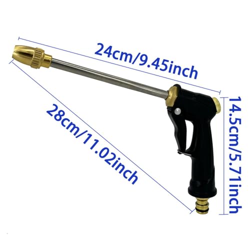 Pistolet d'arrosage haute pression en métal robuste pour jardin - 7