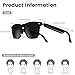Yeabomy Smart Bluetooth Glasses,for Men & Women, Touch Control, Outdoor UV Protection and Voice Control, Hands-Free Calls (Black Sunglasses)