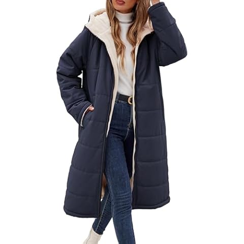 Vancavoo Women's Long Winter Fleece Coat Cover