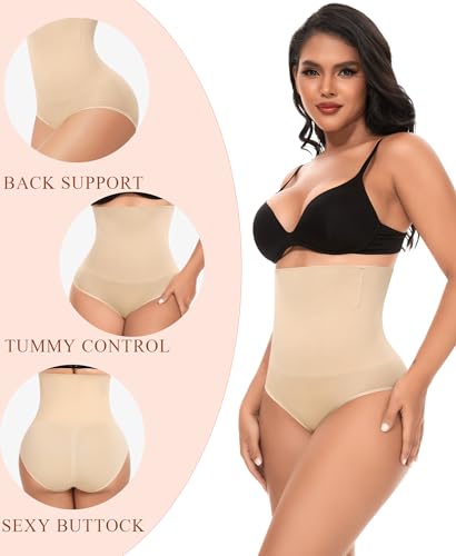 Image of Werena Tummy Control Shapewear Underwear for Women High Waisted Body Shaper Panties Shaping Briefs