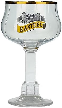 Beer Chalice Glass 33cl Official Kasteel Glass for Home, Adults, Cold Drinks