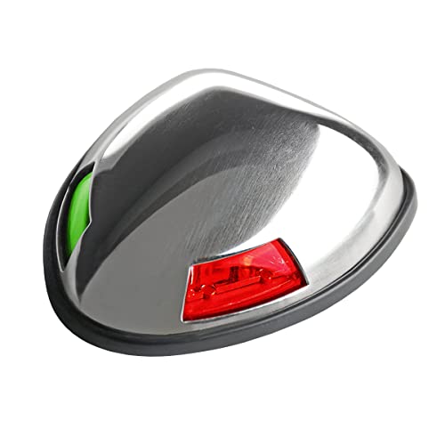 T-H Marine Compact Combination LED Bow Light - USCG Approved Red and Green Navigation Light for Marine Safety, Stainless Steel Housing, Energy Efficient and Durable Low-Profile Design