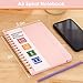 LABUK Hardcover Spiral Notebook for Women, A5 Lined Pink Journaling Notebooks for Work, 5.5 x 8in 160Pages Spiral Journal for Writing