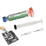 はんだペースト フラックス ハンダ付け 注射器 ラックスペースト 金属用接着剤 鉛フリーはんだペースト はんだペーストと針 はんだ付け促進剤 低温はんだペースト 電子部品、BGA、IC はんだ付け、電話、家電、回路基板、テレビ、センサー、金属ケース、モーター用