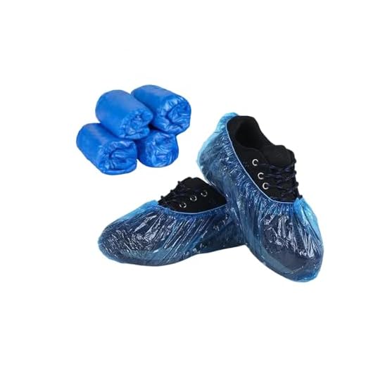 Pack of 40 (20 Pairs) Disposable Dustproof Shoe Covers, SIZE: 13.38 * 5.71in (37 * 14.5cm), PE Plastic