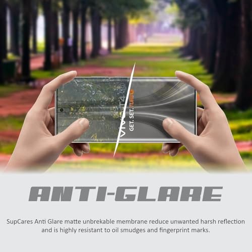 Image of SupCares TPU Anti Glare Matte Unbreakable Membrane Screen Protector for Vivo T4 (6.77 Inch) With Easy Self Installation Kit | Fingerprint Working | Edge to Edge Coverage