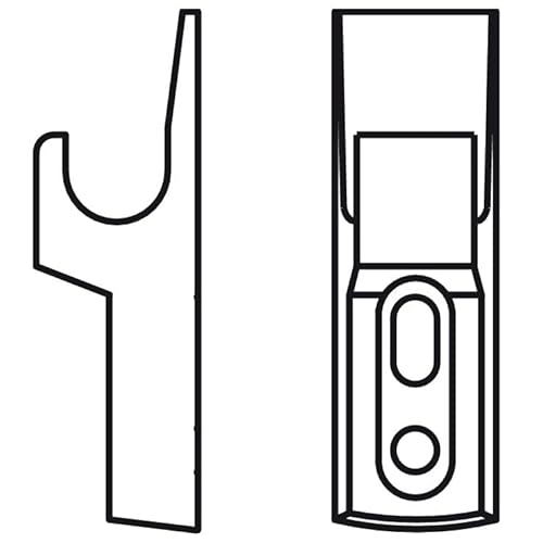 Miniatura 3 de Clips De Gancho Para Apertura Push Pull Ganchos Para Mini Pestillo Para Puertas Y Trampillas Inspección Pladur 10 Unidades