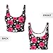 Women Girls Sports Vest U-Shaped Back Comfy Athletic Tops with Bralette Pads Sleeveless Sportswear for Training Fitness, Cherry Branch Pink Blossom Floral