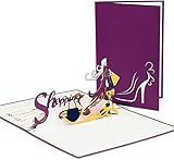 LINPopUp®, LIN17342, POP UP Karte - 3D Gutschein-Karte für Shopping, Einkaufen Girls-Day - Geschenkgutschein - Geburtstags-Karte - Klapp-Karte, N238