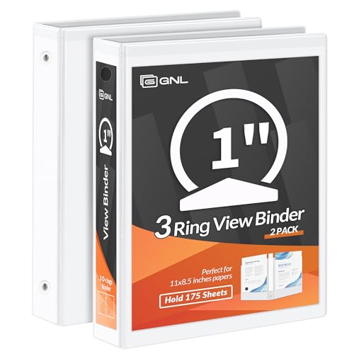 GNL 1 Inch Binders 3 Ring Economy, 1
