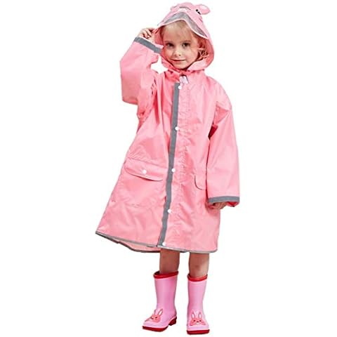 JZK Kids Waterproof Raincoat with Hood Cover