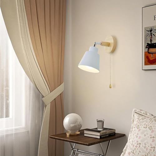 Lámpara de pared E27 rosa para cabecera de dormitorio moderno y salón 6
