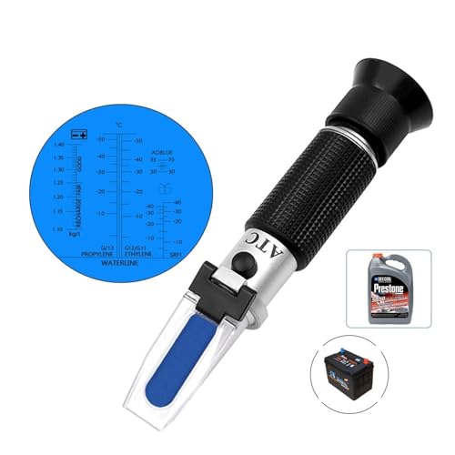 4 in 1 車用不凍液屈折計 エチレンプロピレン液グリコール凝固点バッテリーテスター(Copper)