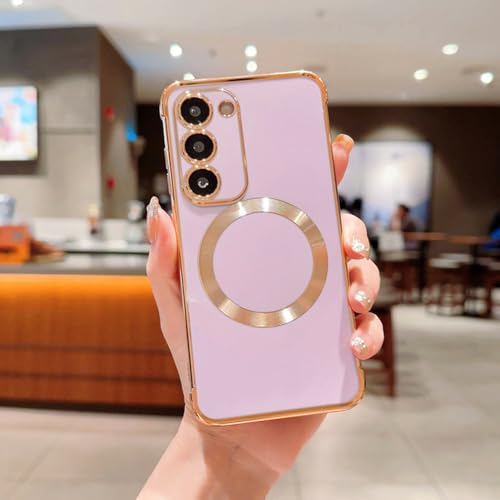 Coque Samsung S23 Ultra violette silicone antichoc et charge sans fil