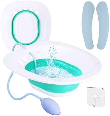 Sitz Bath for Toilet Seat- Soothes Hemorrhoids & Perineum, Suitable for Pregnant Women, Postpartum Care, Yoni Steam Seat for Toilet - Collapsible, Soaked Steam Relief of Vaginal/Anal Inflammation