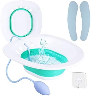 Sitz Bath for Toilet Seat- Soothes Hemorrhoids & Perineum, Suitable for Pregnant Women, Postpartum Care, Yoni Steam Seat for Toilet - Collapsible, Soaked Steam Relief of Vaginal/Anal Inflammation