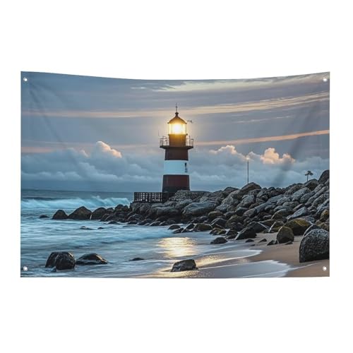 Drapeau de jardin phare de mer pour illuminer votre decoration exterieure de fete