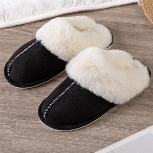 Pantuflas para mujer cómodas y abrigadas con pelaje sintético miniatura 6