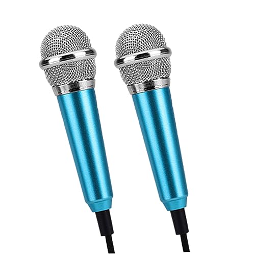 TOYANDONA 2 Pièces Microphone Mini k Karaoké Portable pour Smartphone Enregistrement Vocal Et Karaoké Compatible Pc Et Téléphone