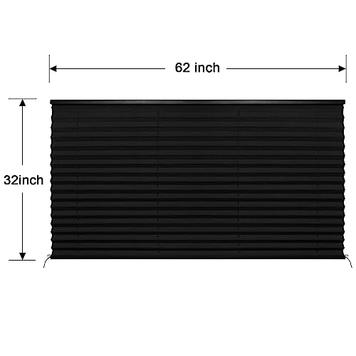 Image of RV Blinds Pleated Shades,Camper Window Blinds,RV Window Shade for Camper Travel Trailers Motorhome Motor Coach-62 W x 32 inch L