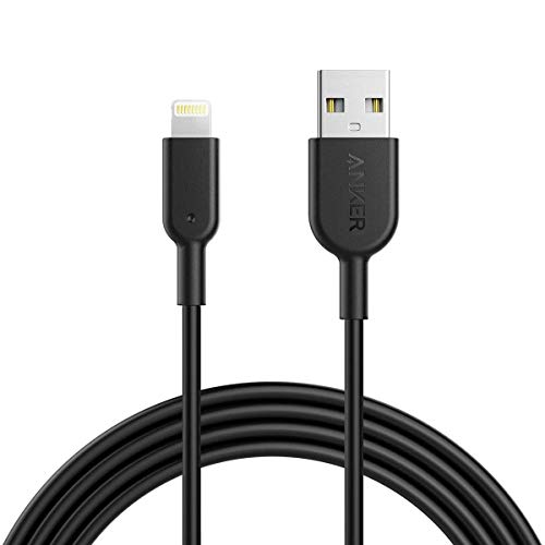 Image of Anker Powerline II Lightning Cable,Apple MFi Certified,USB Charging /Sync Lightning Cord Compatible with iPhone 11 Series /SE /Xs /XR,and More(6FT,Black)