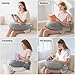 Gaming Kissen & Lesekissen, Reading Pillow für das Sitzen auf dem Bett/Sofa/Fußboden, Fütterungs/Häkelkissen mit großer & Ergonomic Gaming Pillow, Gamer Kissen für Ipad/Laptop - Grau