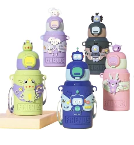 Image of KATTY MAO MY FIRST BESTFRIEND KIDS WATER BOTTLE -WATER BOTTLE FOR SCHOOL - SIPPER WATER BOTTLE FOR BOYS AND GIRLS,SPILL PROOF, PERFECT FOR SCHOOL AND PLAY, DURABLE (VIOLET)