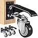 Produktbild VEVOR 4er-Set Lenkrollen Werkbank max. 74,8kg Tragfähigkeit Möbelrollen Doppelkugellager Schwerlastrollen aus Polyurethan Transportrollen mit Bremse Industrierollen 160x70x174mm