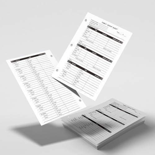 Feuilles de travail généalogiques double face contre le désordre des recherches