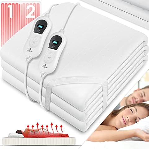 KESSER® Doppel-Wärmeunterbett 160x140cm mit Abschaltautomatik 2 Temperaturzonen Fernbedienung Cover