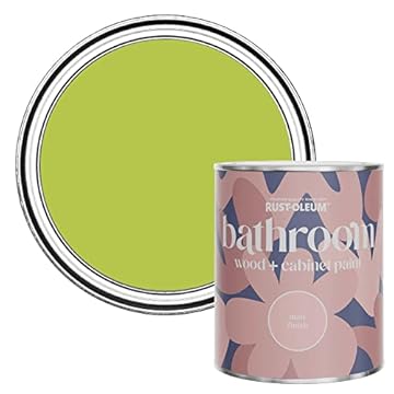 Rust-Oleum Green Moisture Resistant Bathroom Wood and Cabinet Paint in Matt Finish - KEY LIME 750ML