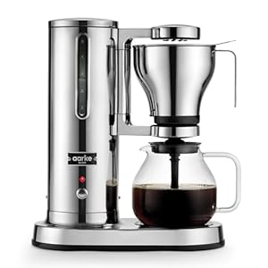 aarke Coffee Maker - Electric Drip Filter Coffee Brewer, Stainless Steel, Glass Carafe, Smart Hot Plate, 10 Cup Capacity, 250 mL aarke Coffee Maker Electric Drip Filter Coffee Brewer Stainless Steel Glass Carafe Smart Hot Plate 10 Cup Capacity 250 mL